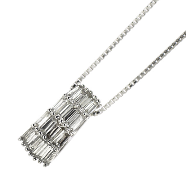 K18WG ダイヤモンド ペンダントネックレス 0.38ct