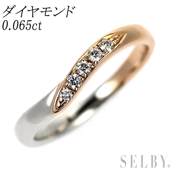 K18PG/ Pt950 ダイヤモンド リング 0.065ct