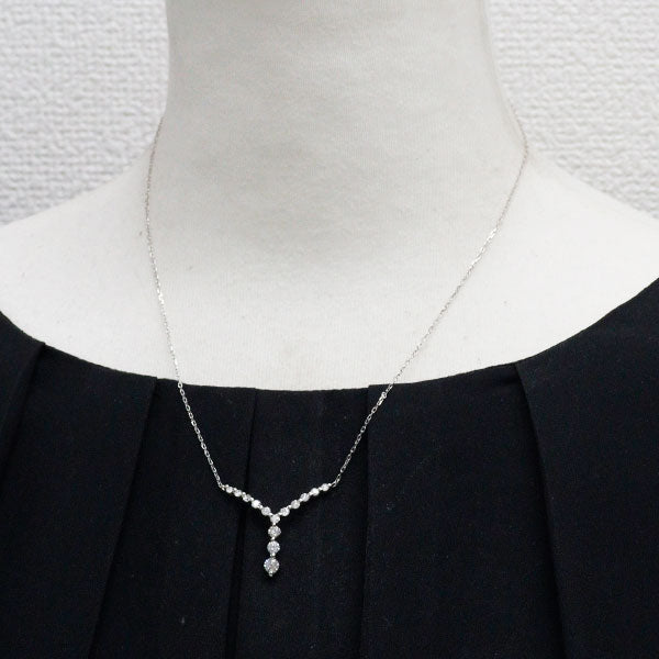 K18WG ダイヤモンド ペンダントネックレス 1.00ct