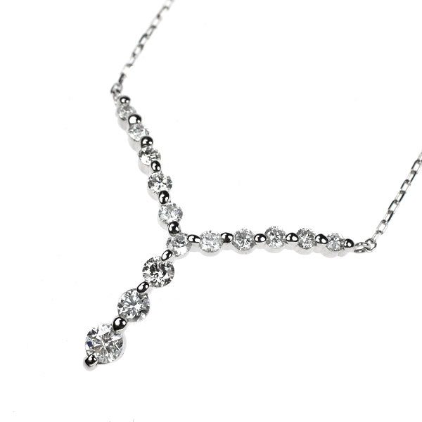 K18WG ダイヤモンド ペンダントネックレス 1.00ct