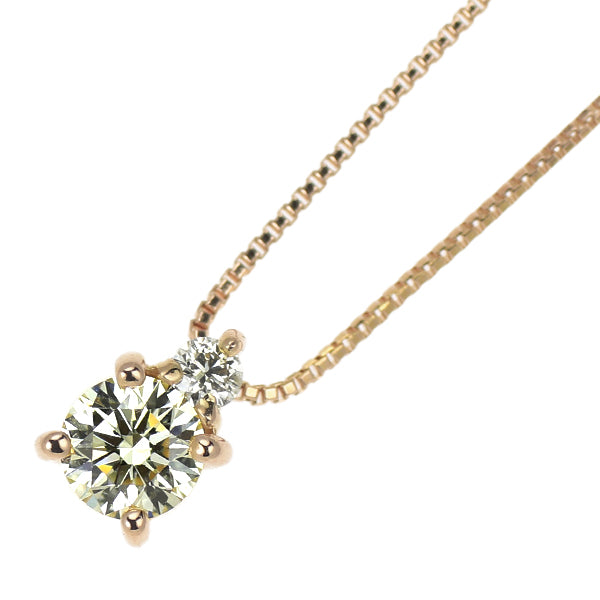 K18PG ダイヤモンド ペンダントネックレス 0.185ct D0.02ct