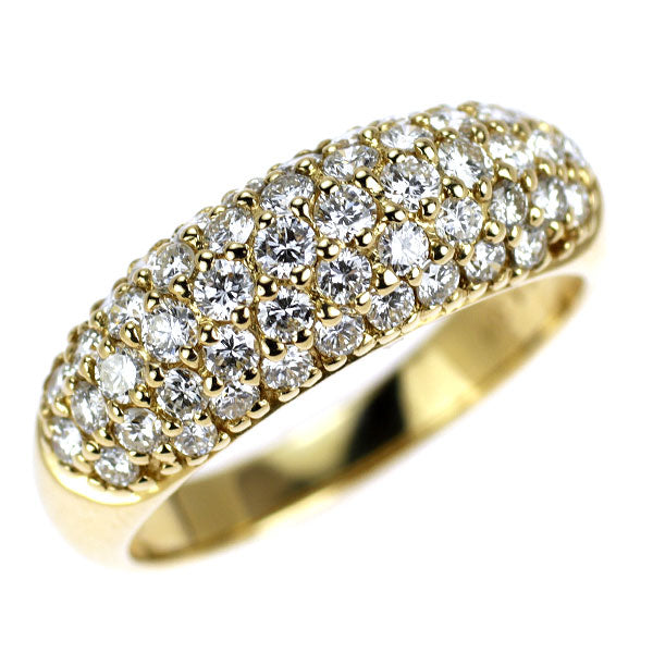 ポンテヴェキオ K18YG ダイヤモンド リング 1.02ct パヴェ