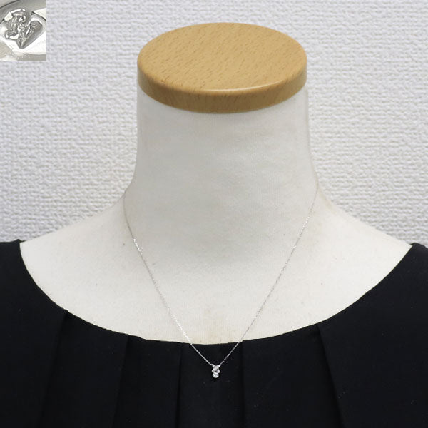 ポンテヴェキオ Pt999/ Pt850 ダイヤモンド ペンダントネックレス 0.10ct