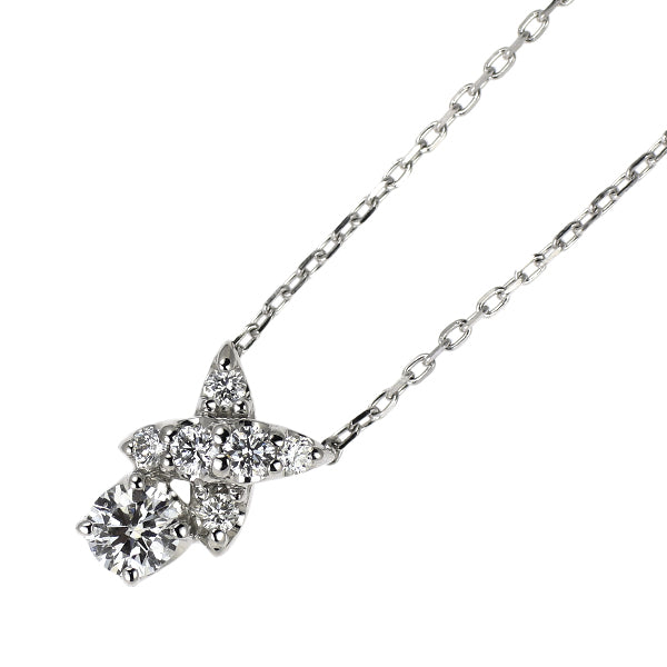 ポンテヴェキオ Pt999/ Pt850 ダイヤモンド ペンダントネックレス 0.10ct