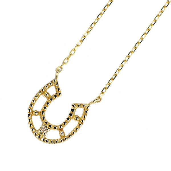 エテ/ete K18YG ダイヤモンド ペンダントネックレス 馬蹄