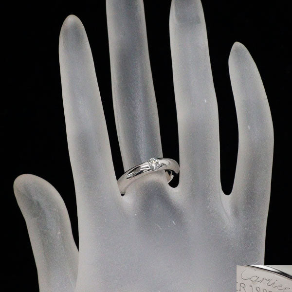 カルティエ K18WG ダイヤモンド リング 0.25ct エリプス 49号