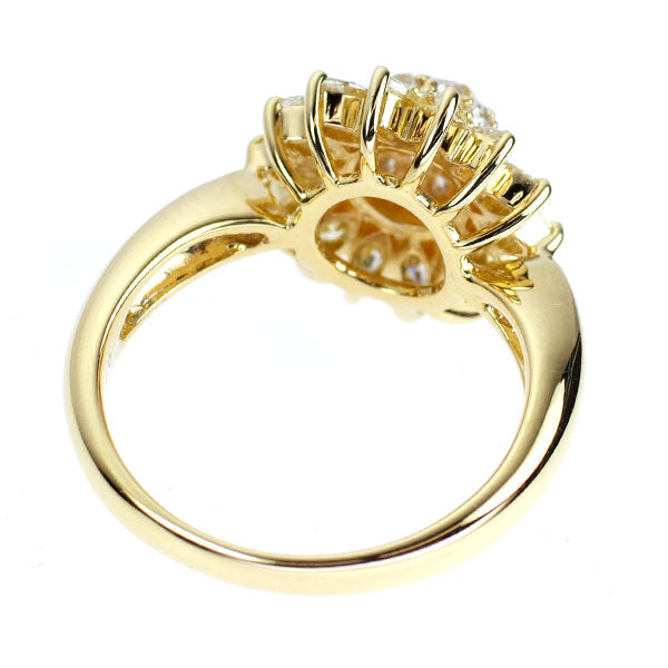 K18YG ダイヤモンド リング 1.40ct フラワー