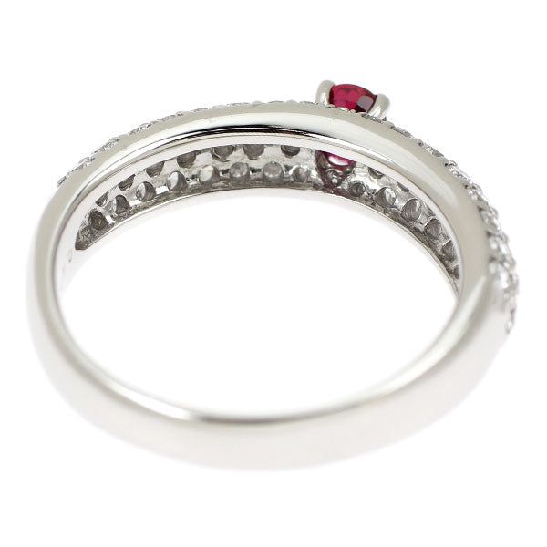 Pt900 ルビー ダイヤモンド リング 0.498ct D1.12ct