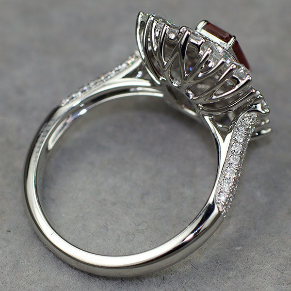Pt950 ルビー ダイヤモンド リング 1.005ct D1.76ct