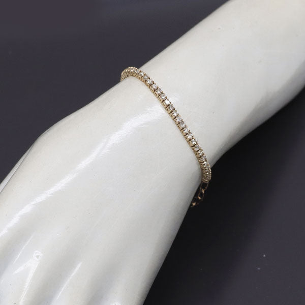 K18PG ダイヤモンド ブレスレット 0.97ct
