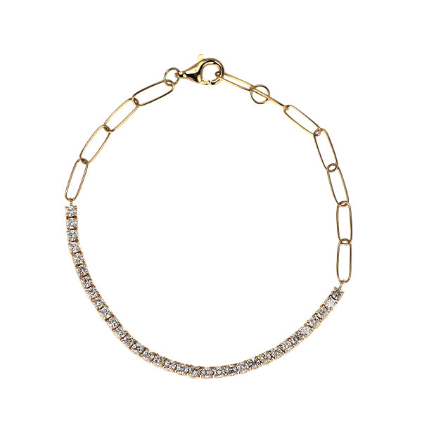 K18PG ダイヤモンド ブレスレット 0.97ct
