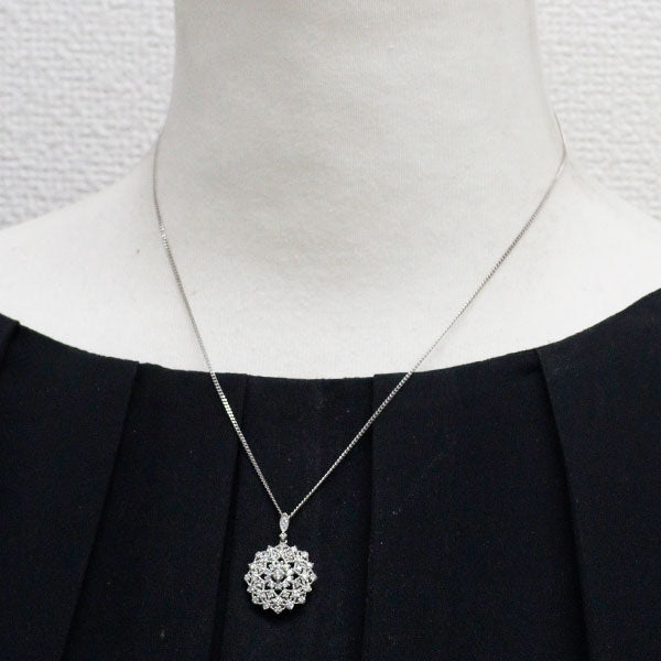 Pt950/ Pt850 ダイヤモンド ペンダントネックレス 0.06ct D0.57ct