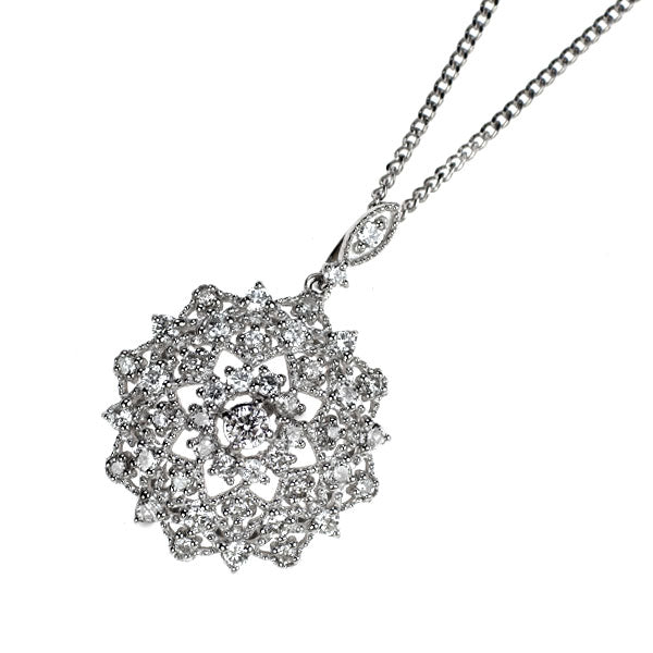 Pt950/ Pt850 ダイヤモンド ペンダントネックレス 0.06ct D0.57ct