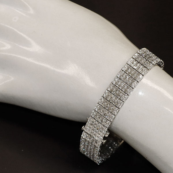 K18WG ダイヤモンド ブレスレット 14.71ct