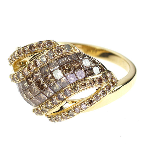 K18YG ダイヤモンド リング 2.50ct ミステリーセッティング