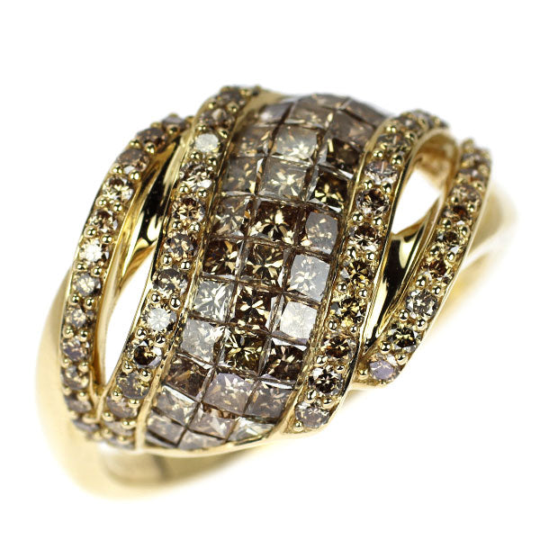 K18YG ダイヤモンド リング 2.50ct ミステリーセッティング