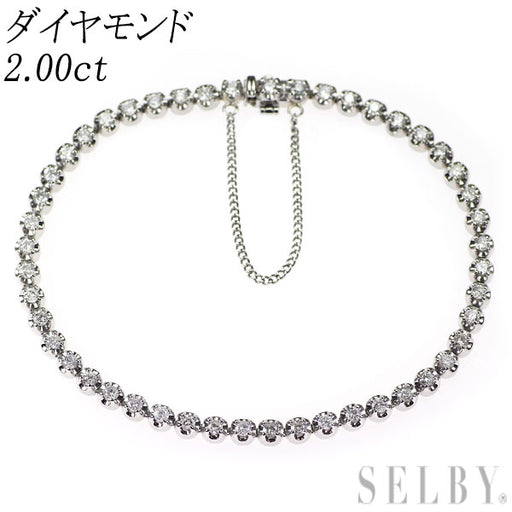 Pt850 ダイヤモンド テニス ブレスレット 2.00ct — セルビーオンライン