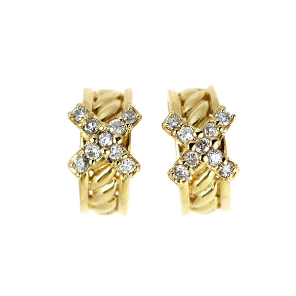 K18YG ダイヤモンド ピアス 0.18ct