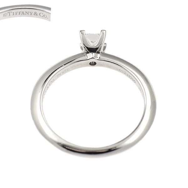 ティファニー Pt950 プリンセスカット ダイヤモンド リング 0.20ct ソリティア