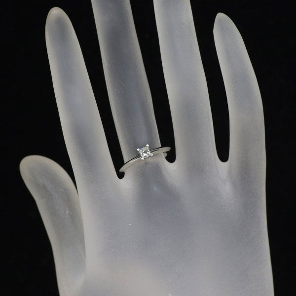 ティファニー Pt950 プリンセスカット ダイヤモンド リング 0.20ct ソリティア