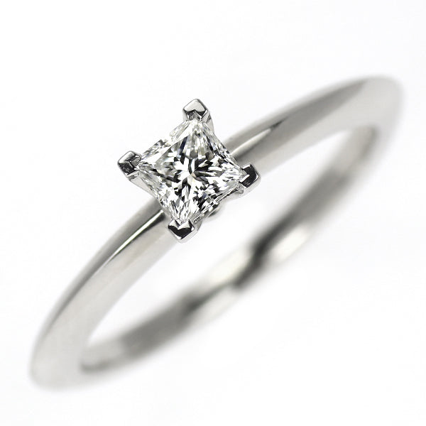 ティファニー Pt950 プリンセスカット ダイヤモンド リング 0.20ct ソリティア