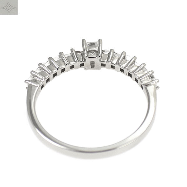 GSTV Pt950 クリスカット/プリンセスカットダイヤモンド リング 0.15ct D0.35ct