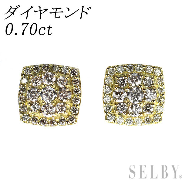 K18YG ダイヤモンド ピアス 0.70ct — セルビーオンラインストア