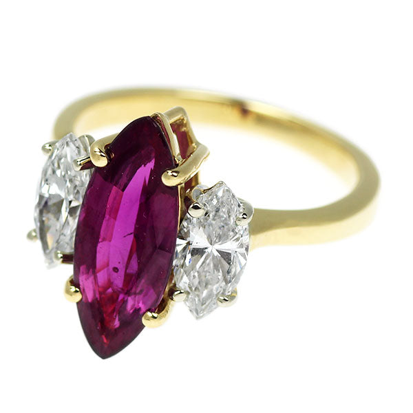 K18YG パープルサファイア ダイヤモンド リング 2.41ct — セルビー