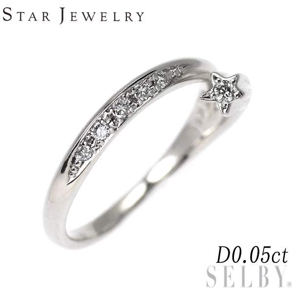 スタージュエリー K18WG ダイヤモンド リング 0.05ct ピンキー