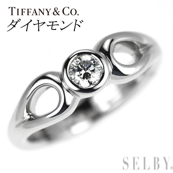 ティファニー Pt950 ダイヤモンド リング ダブルティアドロップ