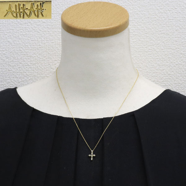 アーカー/ahkah K18YG ダイヤモンド ペンダントネックレス NNクロス
