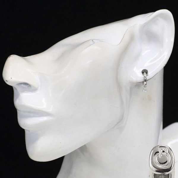 Pt900 ダイヤモンド フープ イヤリング ピアリング 0.10ct