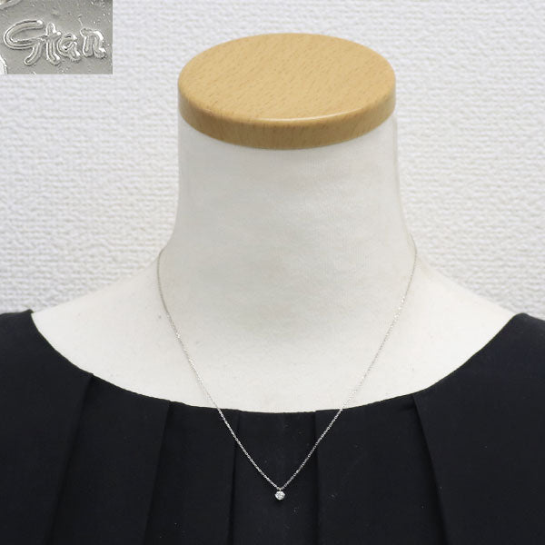 スタージュエリー Pt950 ダイヤモンド ペンダントネックレス 0.15ct クロッシングスターセッティング