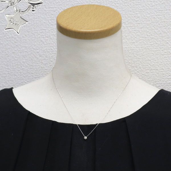 スタージュエリー K18WG ダイヤモンド ペンダントネックレス 0.20ct