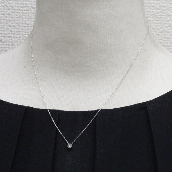 スタージュエリー K18WG ダイヤモンド ペンダントネックレス 0.20ct