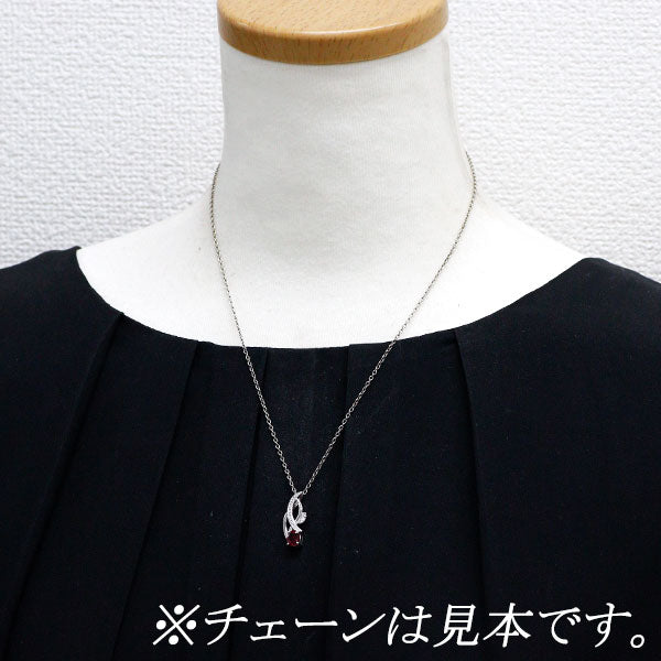 Pt900 タイ産 ルビー ダイヤモンド ペンダントトップ 0.91ct