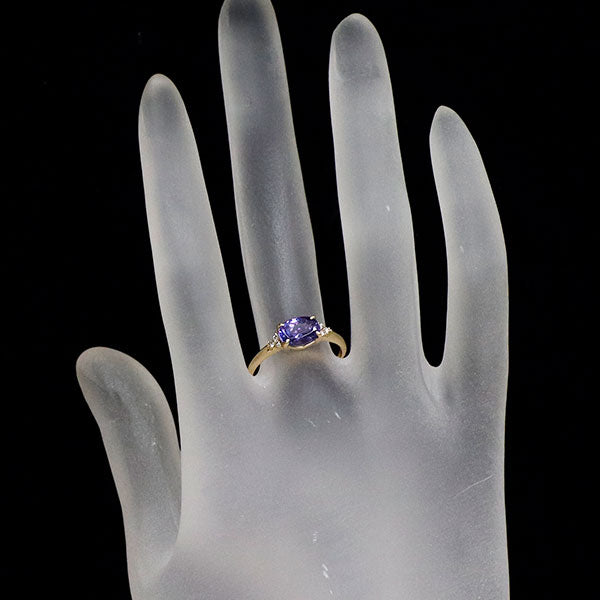 K18YG タンザナイト ダイヤモンド リング 1.10ct D0.06ct