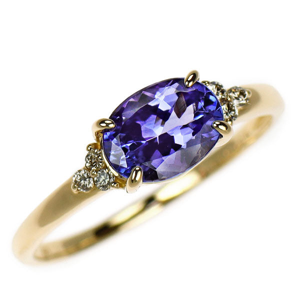 K18YG タンザナイト ダイヤモンド リング 1.10ct D0.06ct