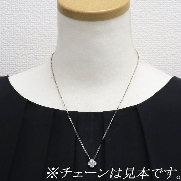 K18WG ダイヤモンド ペンダントトップ 0.11ct フラワー
