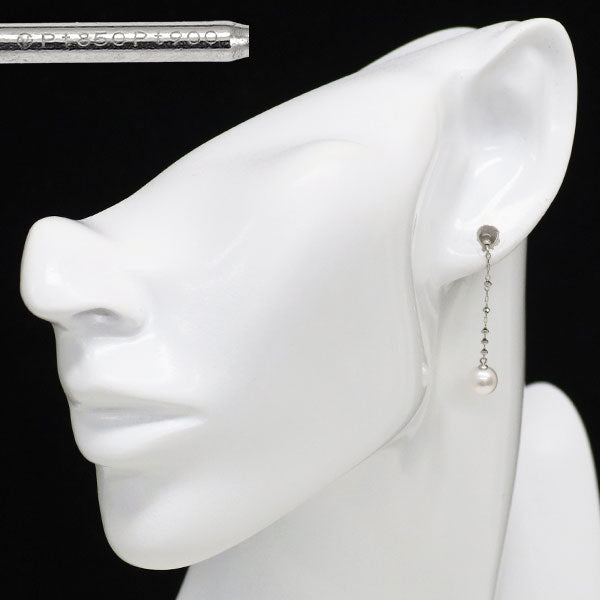 ヴァンドーム青山 Pt950/ Pt900 アコヤ真珠 ピアス 径約6.3mm