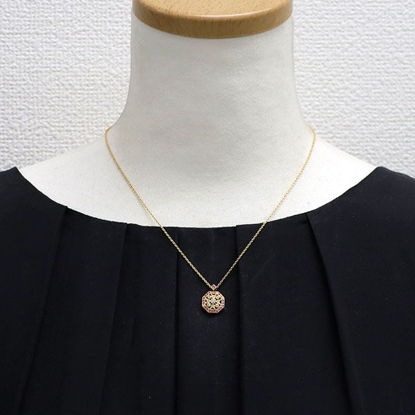 ドクターコパ K18YG/PG ピンクサファイア ダイヤモンド ペンダントネックレス 0.20ct D0.11ct