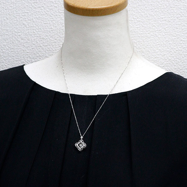 K18WG ダイヤモンド ペンダントネックレス 0.30ct