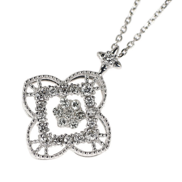 K18WG ダイヤモンド ペンダントネックレス 0.30ct