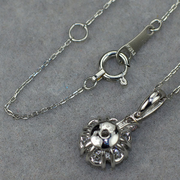 Pt900/ Pt850 天然ピンク ダイヤモンド ペンダントネックレス PD0.03ct D0.53ct