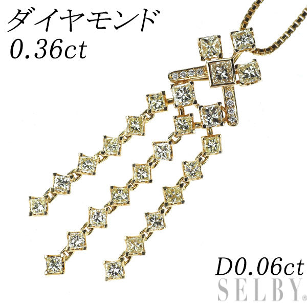 K18YG ダイヤモンド ペンダントネックレス 3.06ct D0.06ct