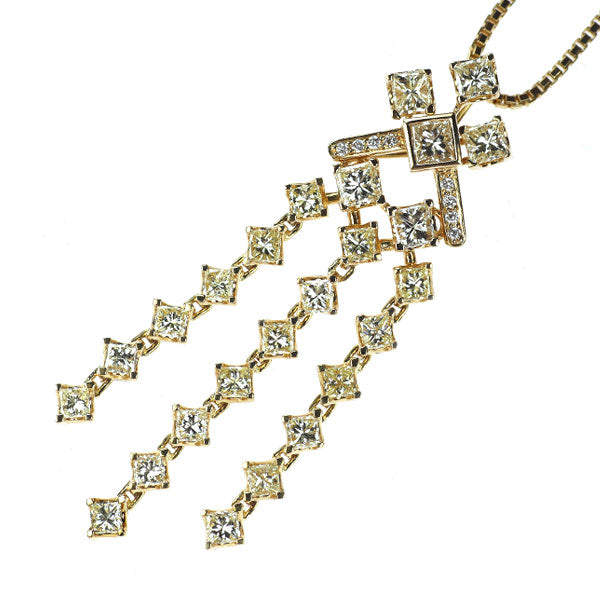 K18YG ダイヤモンド ペンダントネックレス 3.06ct D0.06ct