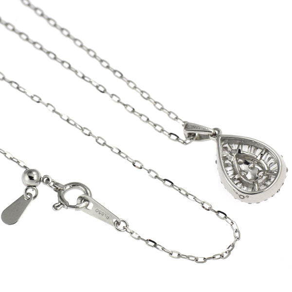 K18WG/ Pt850 ダイヤモンド ペンダントネックレス 0.50ct