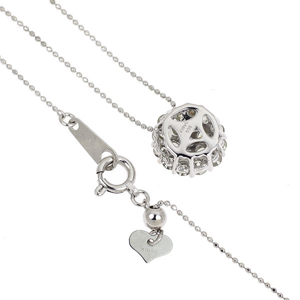 K18WG ダイヤモンド ペンダントネックレス 0.50ct パヴェ
