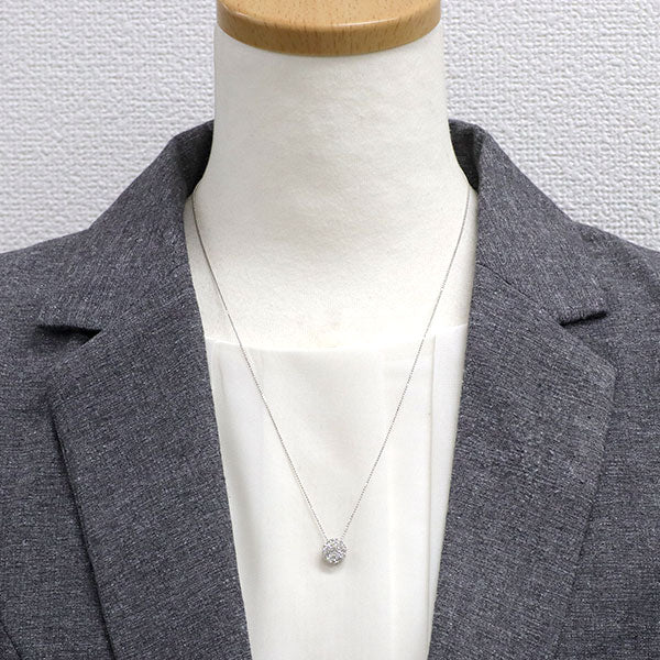 K18WG ダイヤモンド ペンダントネックレス 0.50ct パヴェ
