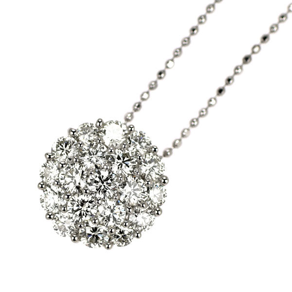K18WG ダイヤモンド ペンダントネックレス 0.50ct パヴェ